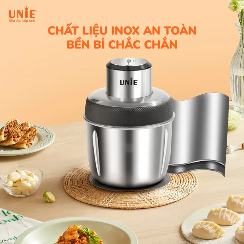 Máy xay thịt Unie UE226 dung tích 2.5L, 2 cối xay đa năng, trục bóc hành, tỏi 679109