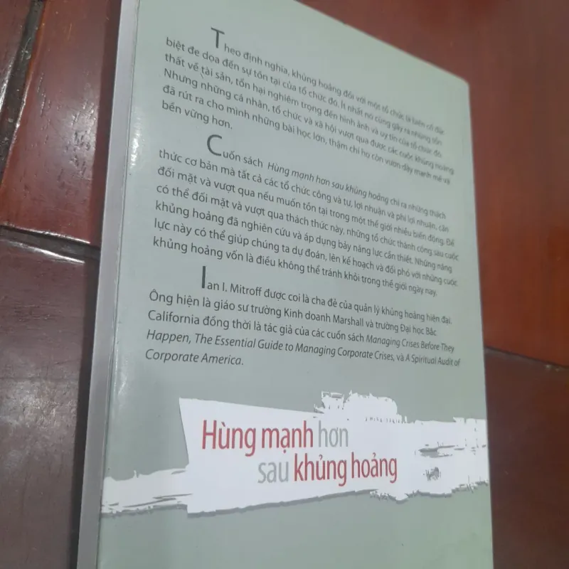 Ian I. Mitroff - HÙNG MẠNH HƠN SAU KHỦNG HOẢNG 975590