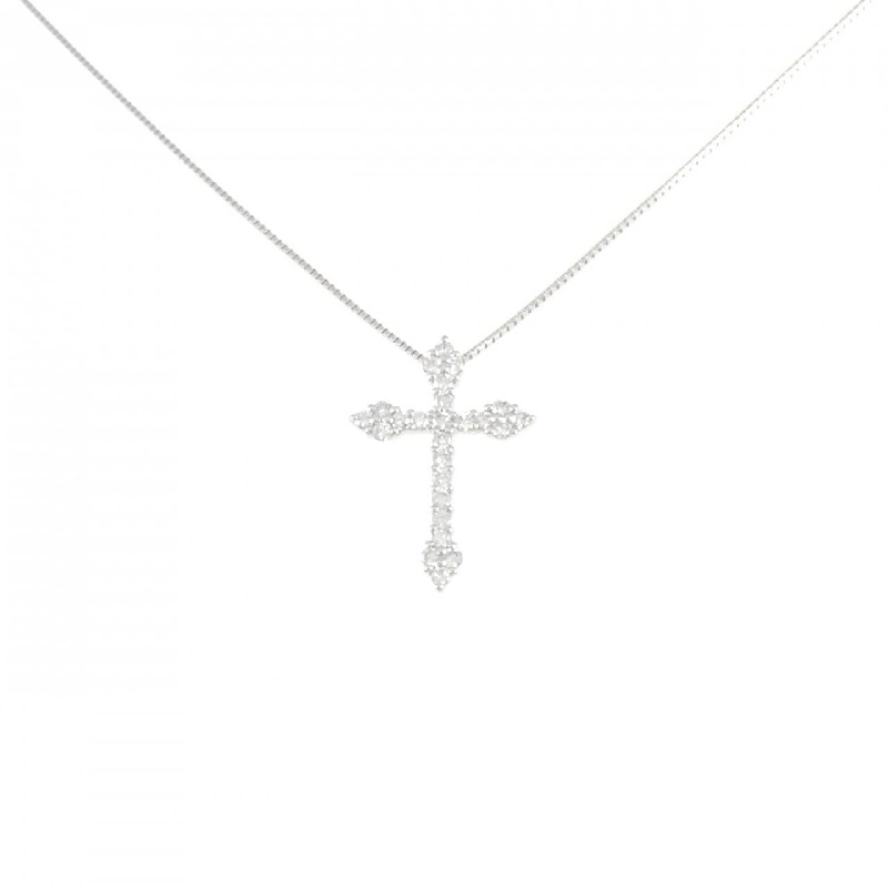 Dây chuyền kim cương PT900/PT850 chéo 0.35CT - Hàng hiệu chính hãng 861758