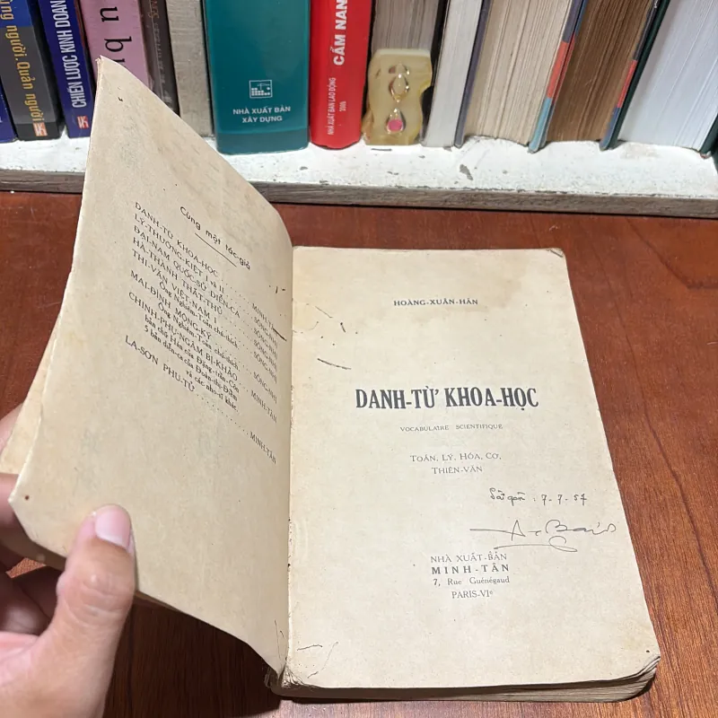 II Sách Xưa: Danh Từ Khoa Học (Toán, Lý, Hoá, Cơ, Thiên Văn) - Hoàng Xuân Hãn - 1955 786262