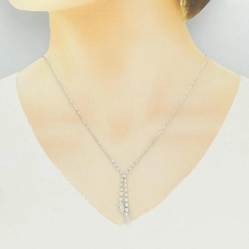 K18WG Dây chuyền kim cương 0.75CT - Hàng hiệu Chính hãng 859779