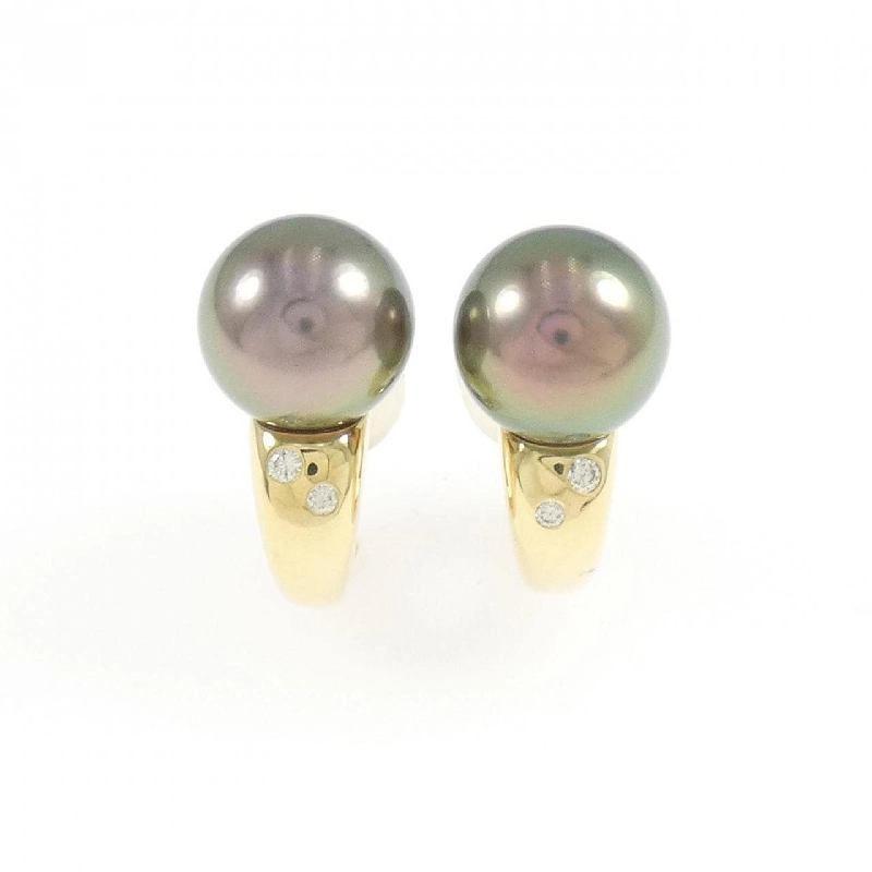 Tasaki Bông tai ngọc trai đen 9.8mm - Hàng hiệu Authentic 844968