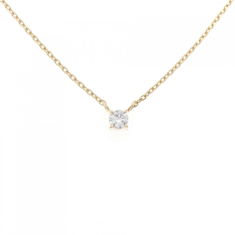 K18YG Solitaire Dây chuyền kim cương - Hàng hiệu Authentic 860831