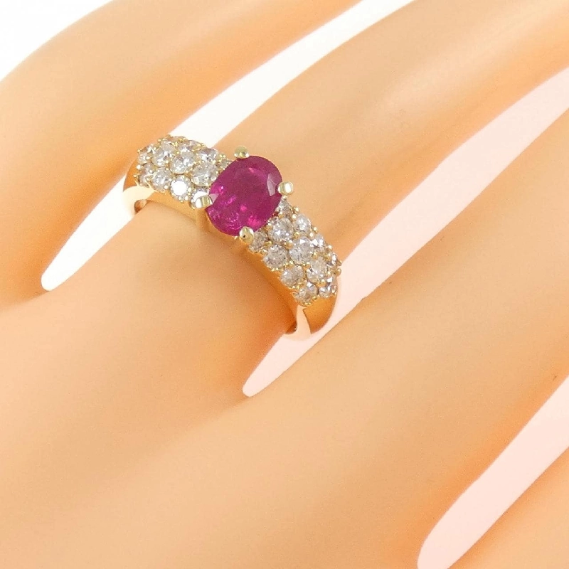 Nhẫn Ruby K18YG 0.89CT - Hàng hiệu Chính hãng 854448