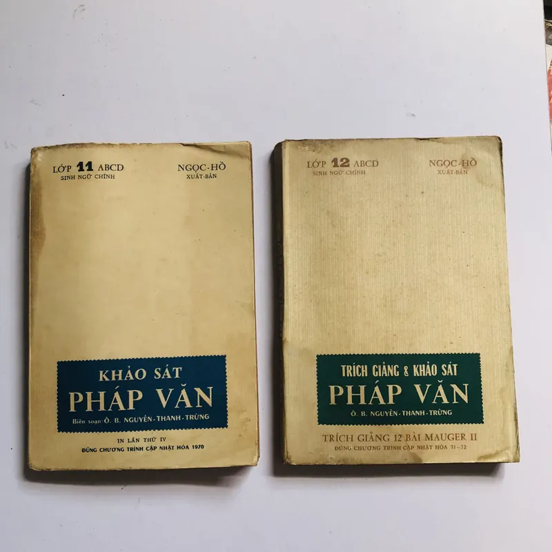 📚 Bộ 2 cuốn sách hiếm trước 1975 KHẢO SÁT PHÁP VĂN LỚP 11 ABCD 571908