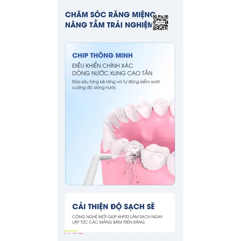 Máy tăm nước Kalite KHF03 làm sạch răng đánh bay mảng bám 601431