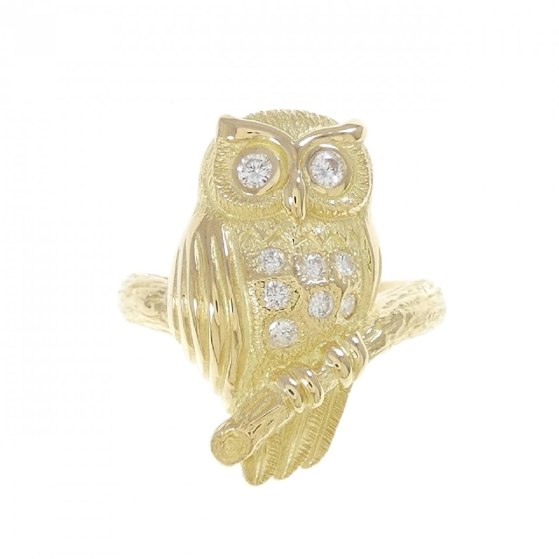 Nhẫn kim cương cú K18YG 0.19CT - Hàng hiệu Authentic 848240