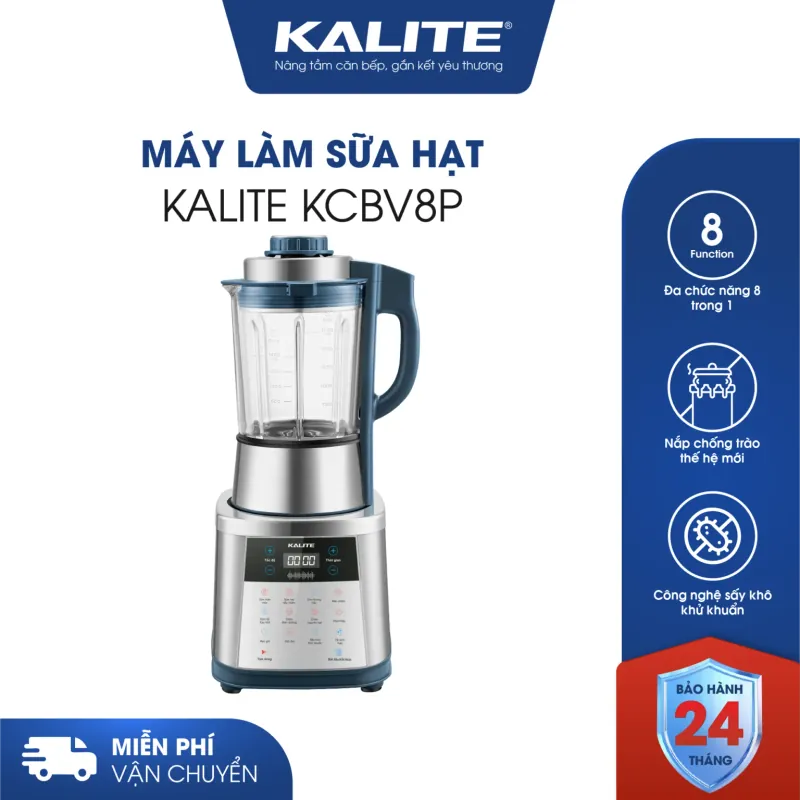 Máy làm sữa hạt KALITE KCBV8P – Đa năng 8in1, bền bỉ, chống trào, xay mịn cực nhanh 593260