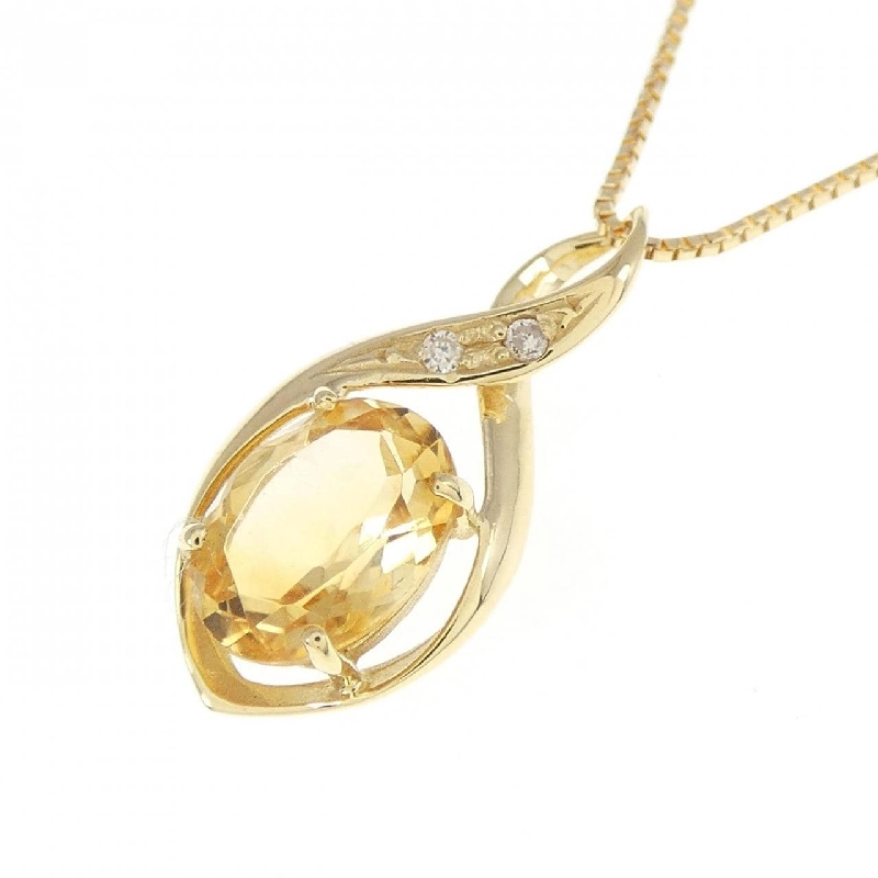 K18YG Mặt dây chuyền Citrine - Hàng hiệu Chính hãng 861267