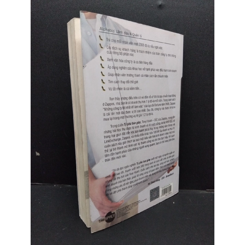 Tỷ phú bán giày Tony Hsieh mới 80% ố có viết trang cuối 2012 HCM.ASB0609 916713