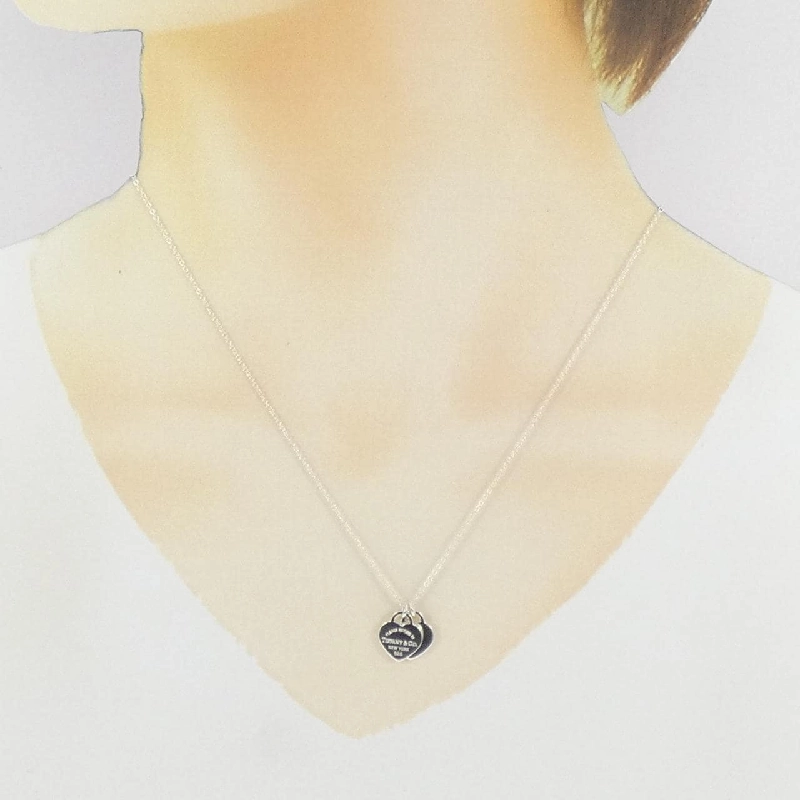 Tiffany Trở Lại Tiffany Dây Chuyền Mini Hai Trái Tim - Hàng hiệu Chính Hãng 840861