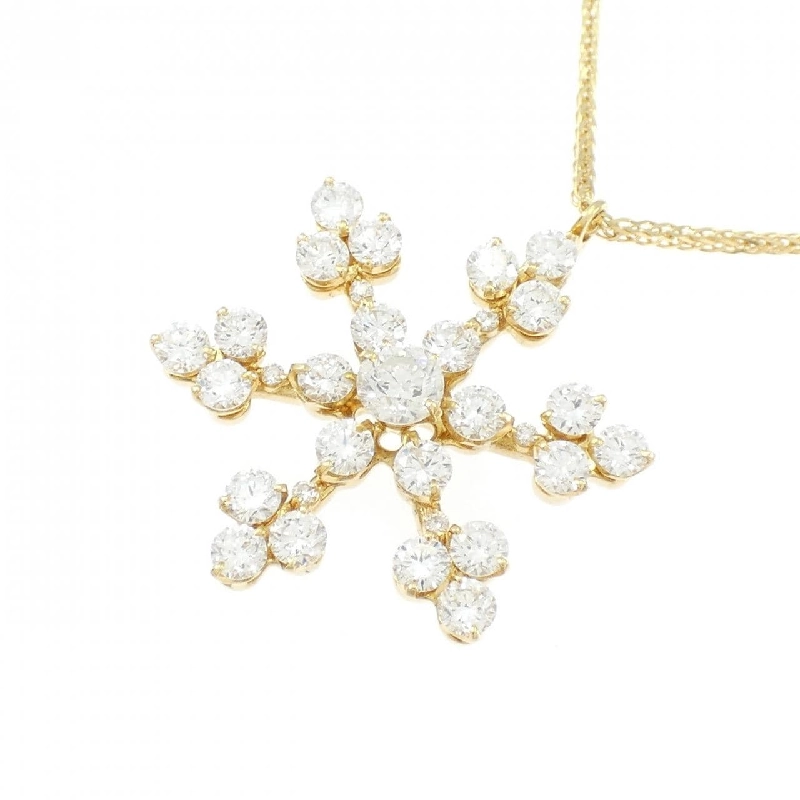 K18YG Tuyết Flake Kim Cương Dây Chuyền 1.50CT - Hàng hiệu Chính hãng 860371