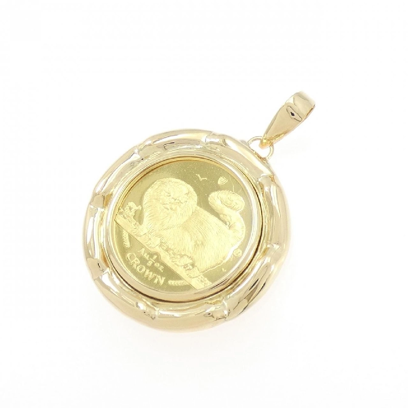 K18YG(枠) Dây chuyền đồng xu - Hàng hiệu Authentic 866825