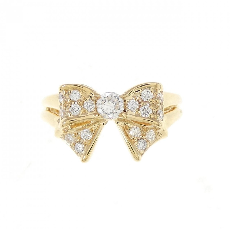 Nhẫn kim cương hình ruy băng K18YG 0.26CT - Hàng hiệu Chính hãng 857085