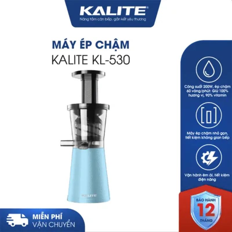 Máy ép chậm KALITE KL-530 màu xanh nhạt chĩnh hãng mới 100% 574487