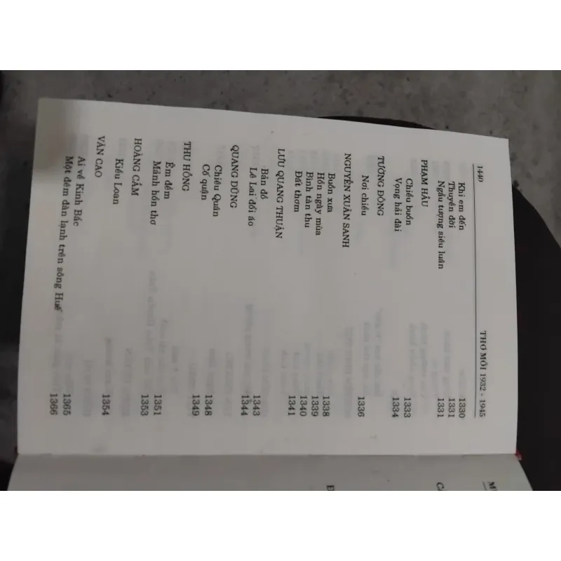 Thơ mới 1932 - 1945 tác giả và tác phẩm  994763