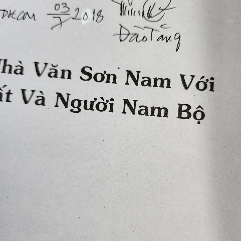 Nhà văn Sơn Nam với đất và người Nam Bộ | chữ ký tác giả  495592
