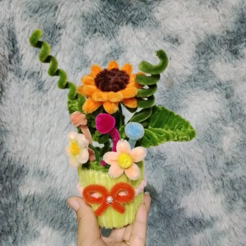 Chậu hoa kẽm nhung mini để bàn 719141