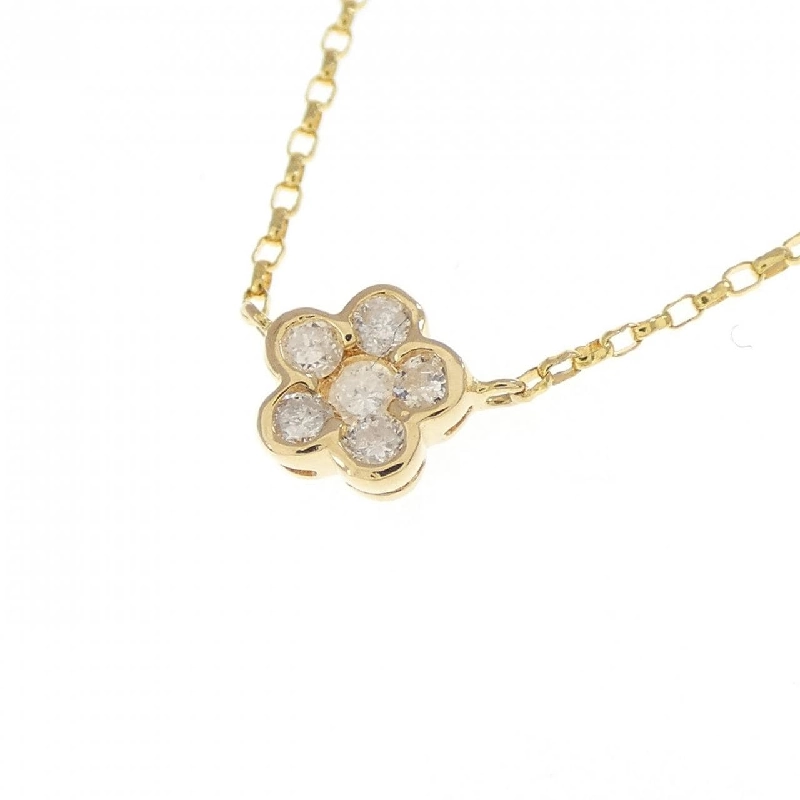 K18YG Hoa Kim Cương Dây Chuyền 0.10CT - Hàng hiệu Chính hãng 856456