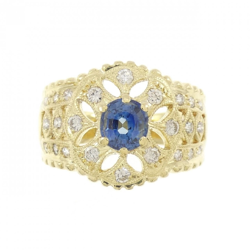 Nhẫn Sapphire K18YG 0.72CT 667616