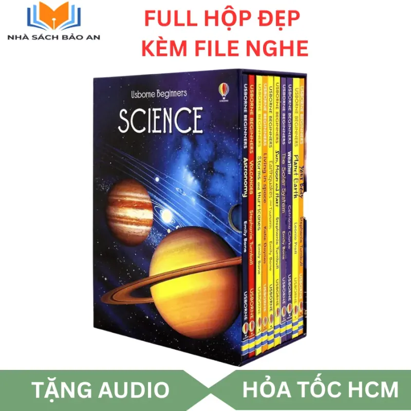 Sách khoa học  - Usborne Beginners Science - bộ 10 cuốn bìa mềm hộp cứng + File nghe Mp3 740579