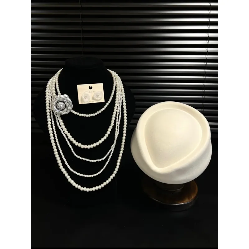 Set 3 món phụ kiện nữ : Nón,dây chuyền,bông tai  929965