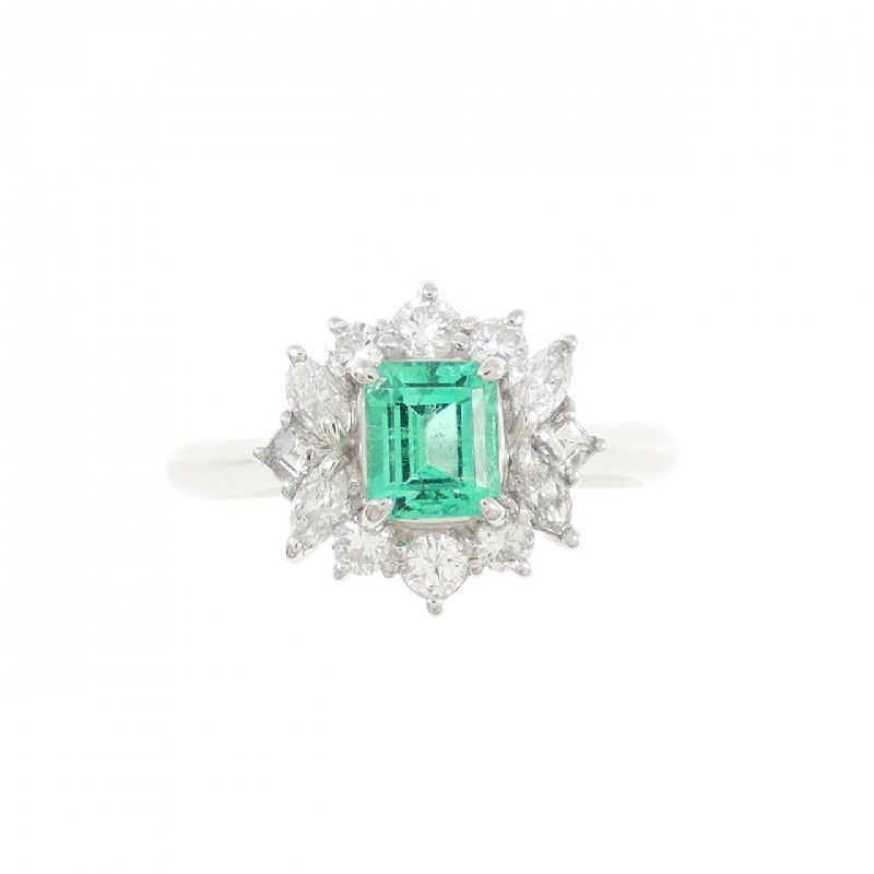 Nhẫn Emerald PT900 0.51CT xuất xứ Colombia 667811