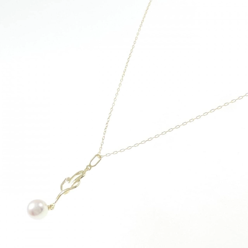 K18YG Dây chuyền ngọc trai Akoya 7.3mm - Hàng hiệu Authentic 856832