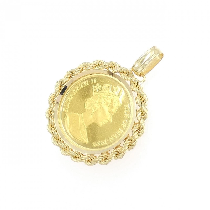 Mặt dây chuyền đồng xu 750YG (khung) - Hàng hiệu Authentic 866830