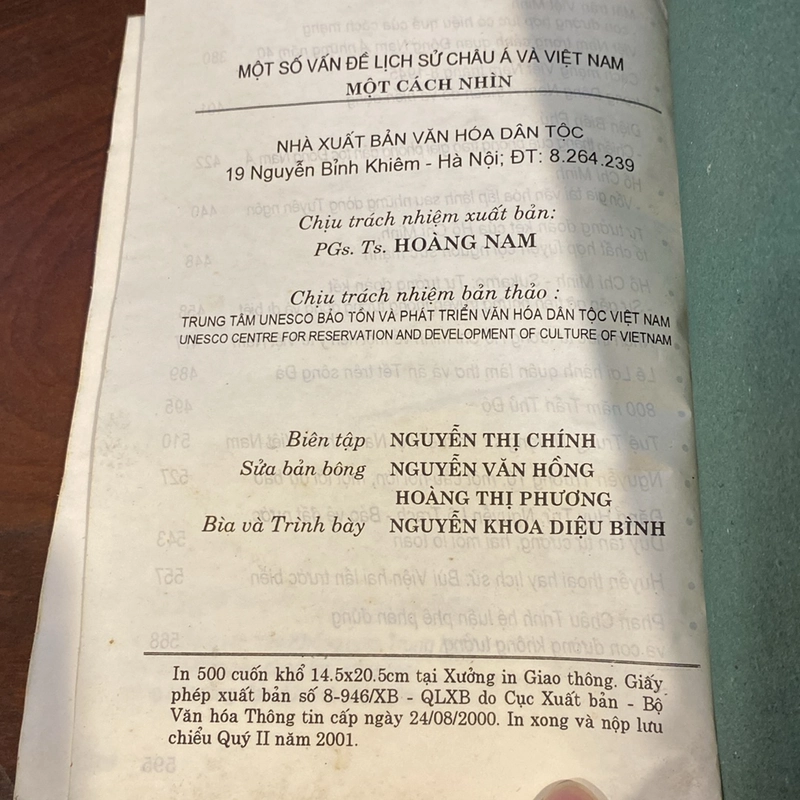 MẤY VẤN ĐỂ VỀ LỊCH SỬ CHÂU Á VÀ LỊCH SỬ VIỆT NAM - MỘT CÁCH NHÌN, BÌA CỨNG (XB 2001) 502464