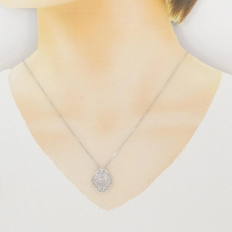 K18WG Dây chuyền kim cương - Hàng hiệu Authentic 860241