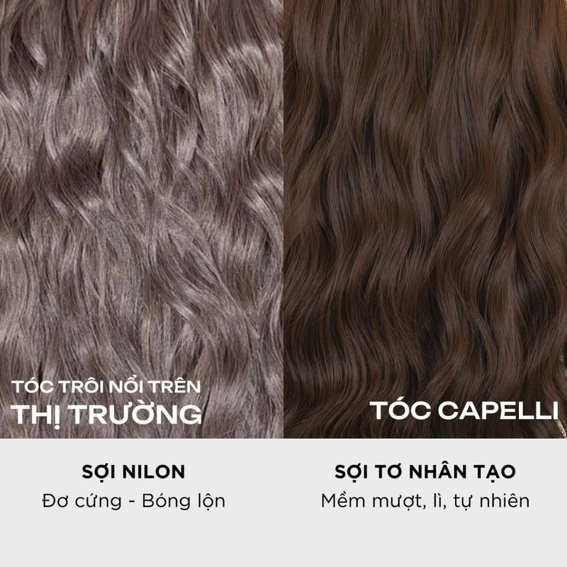 Tóc kẹp màu đen tự nhiên New 519098