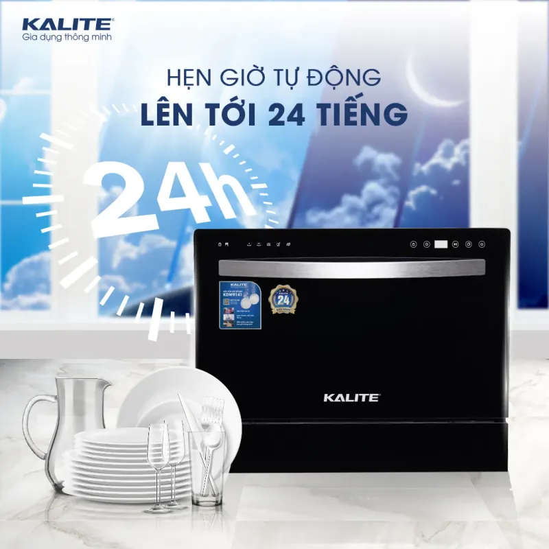 🎉 Máy rửa bát Kalite KDW9141 – Sạch sâu, khử khuẩn 99.9%, bảo vệ sức khỏe! 715353