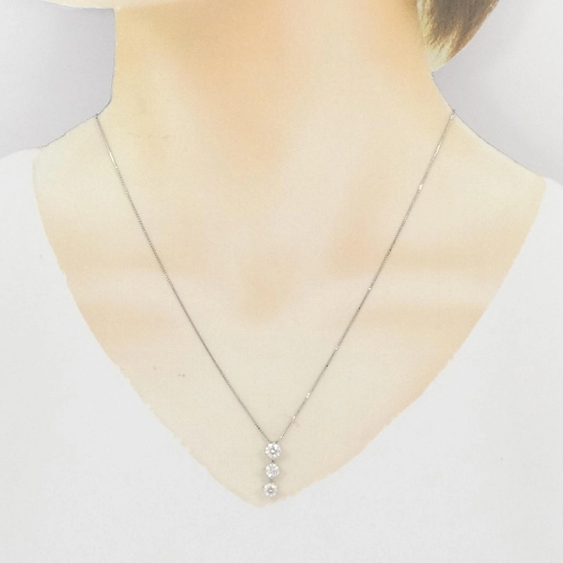 Dây chuyền kim cương ba viên PT900/PT850 1.020CT - Hàng hiệu Authentic 860306