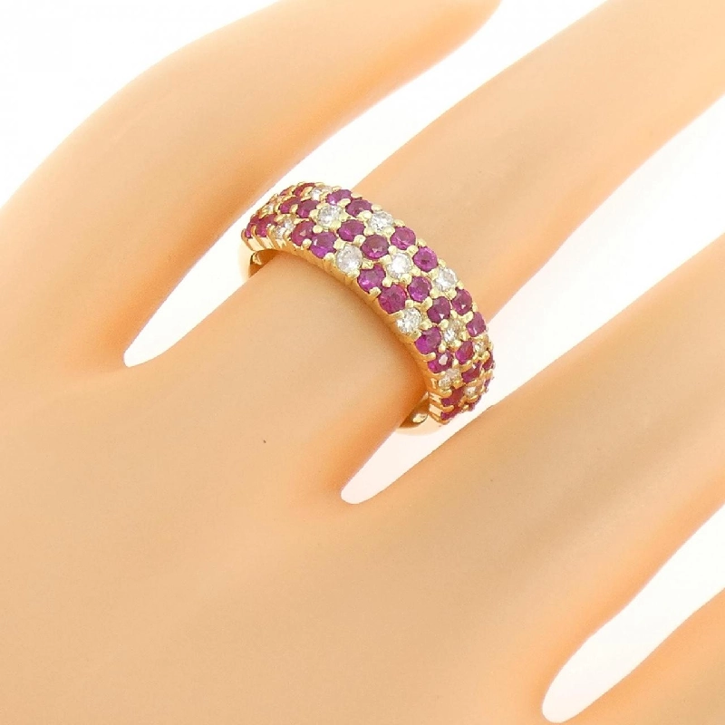 Nhẫn Ruby Hoa K18YG - Hàng hiệu Chính hãng 852896