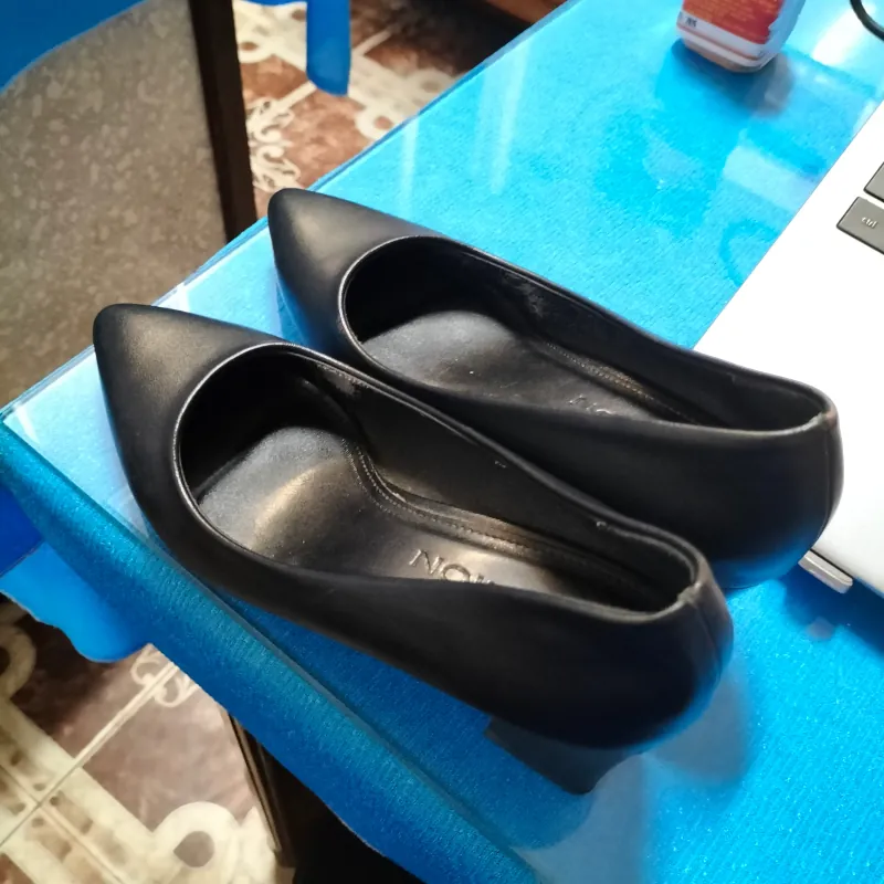 Cao gót mũi nhọn đế vuông size 35 cao 5cm 1008079