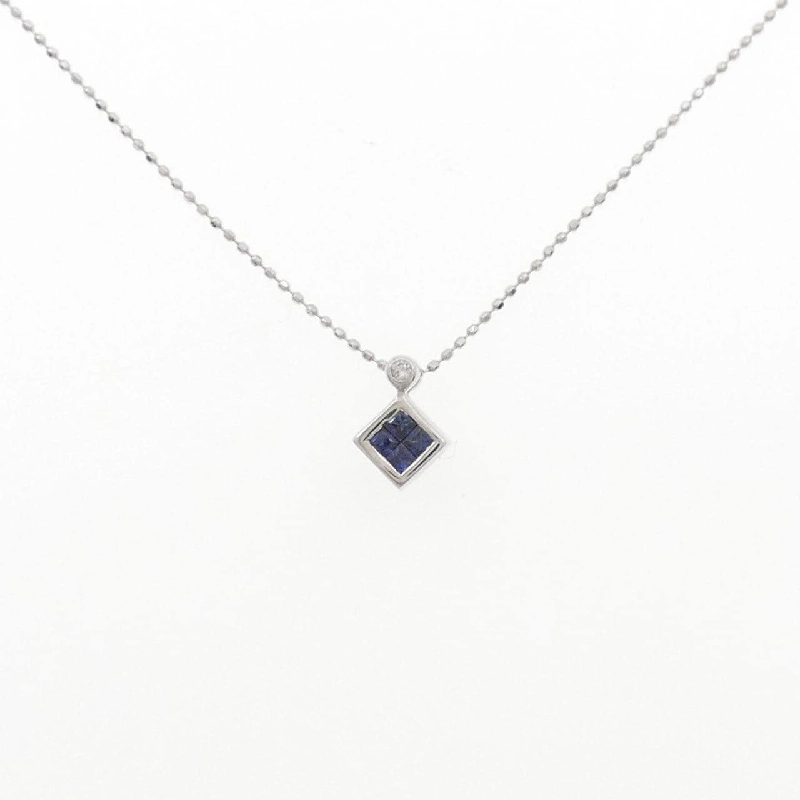 K18WG Sapphire Necklace 0.20CT - Hàng hiệu Authentic 857707