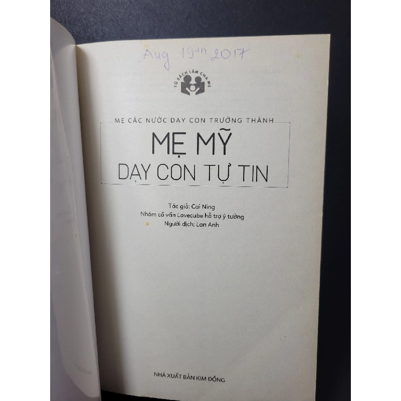 Mẹ Mỹ dạy con tự tin mới 80% bẩn nhẹ, ố, có chữ viết 2017 Cai Ning HCM2205 MẸ VÀ BÉ 919271