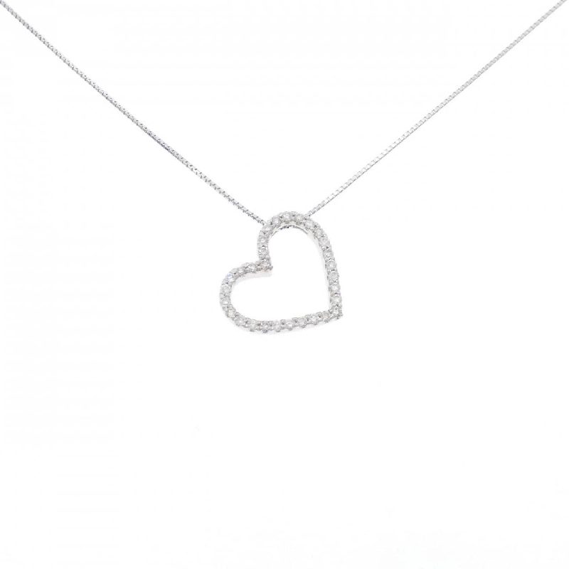 K18WG Dây chuyền trái tim kim cương 0.34CT - Hàng hiệu Chính hãng 859423