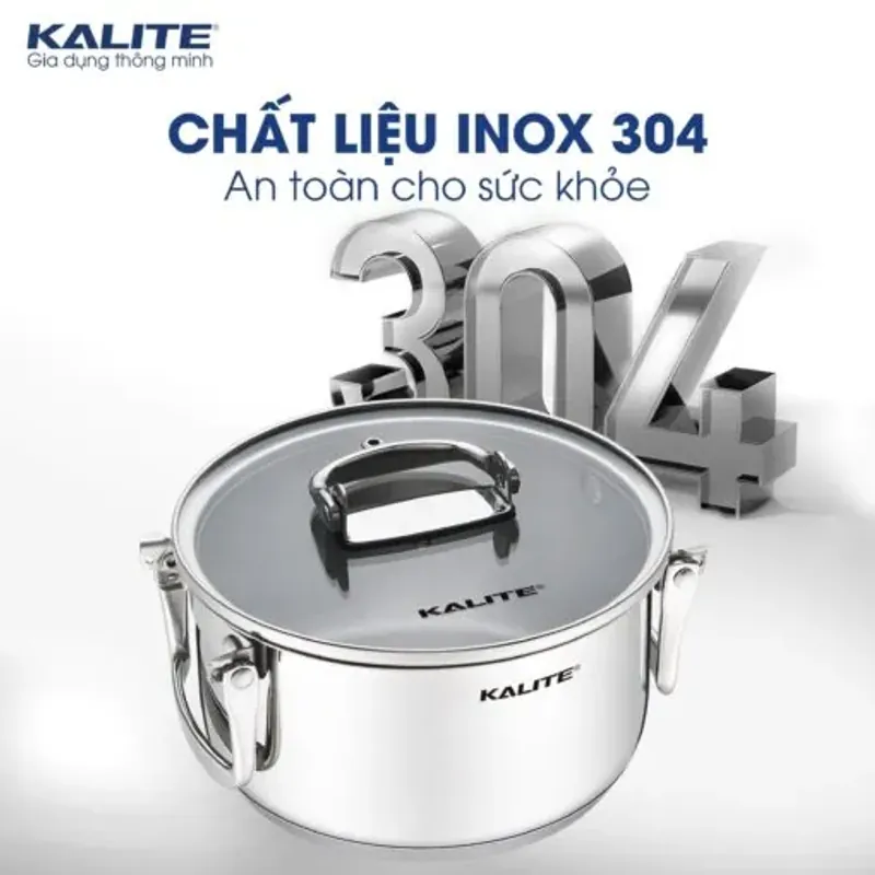 Bộ nồi inox Kalite KL381 16-20-24 cm, inox 304 5 lớp, gập gọn, đa năng 574431