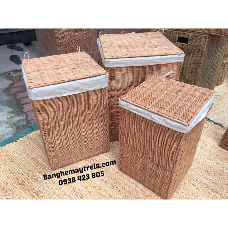 Giỏ mây vuông để đồ 499085