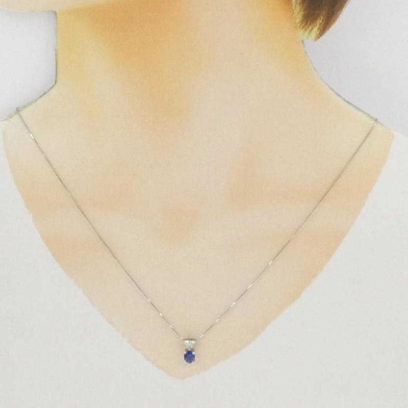 Dây chuyền Sapphire PT900/PT850 0.79CT - Hàng hiệu Chính hãng 856919