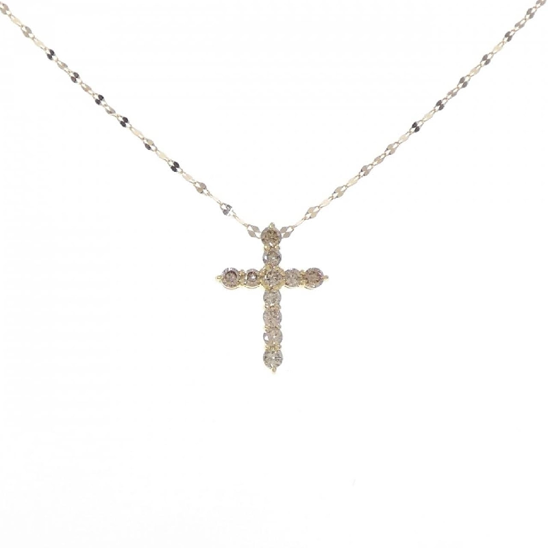 K18YG Dây chuyền kim cương chéo 0.30CT - Hàng hiệu chính hãng 857034