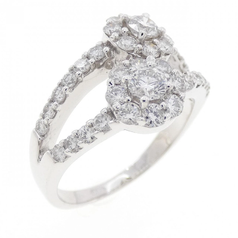 Nhẫn kim cương 750WG hoa 670963