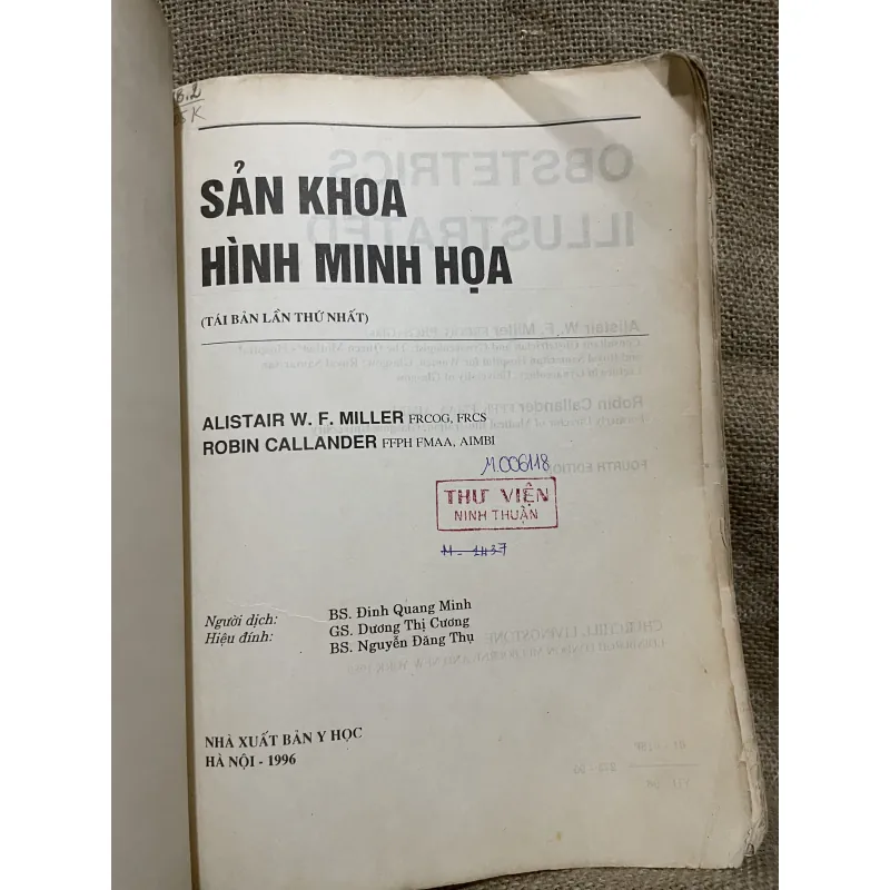 Sản khoa hình minh họa ALISTAIR W. F. MILLER FRCOG, ROBIN CALLANDER FFPH FMAA, AIMBI M 977954