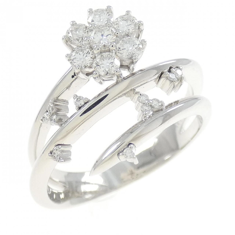 Nhẫn kim cương K18WG hoa 0.52CT 668406