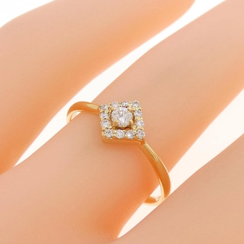 Nhẫn kim cương K18YG 0.12CT 669155