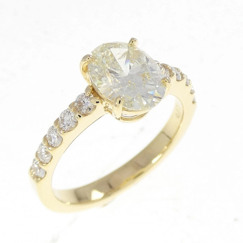 Nhẫn kim cương K18YG 1.531CT VLY SI2 cắt oval - Hàng hiệu Authentic 874058