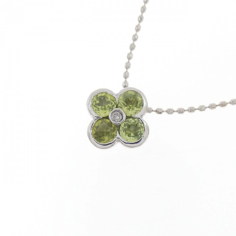 K18WG Hoa Peridot Dây Chuyền - Hàng hiệu Chính hãng 859527