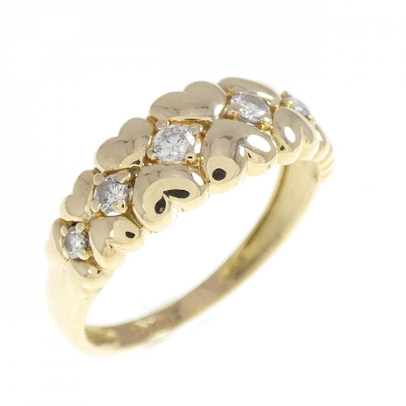 Nhẫn kim cương hình trái tim K18YG 667573